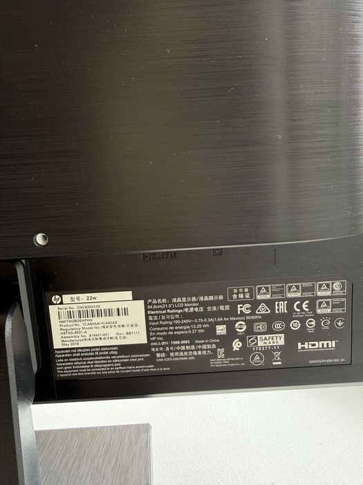Монитор HP 22w IPS Full HD 21.5” б/у