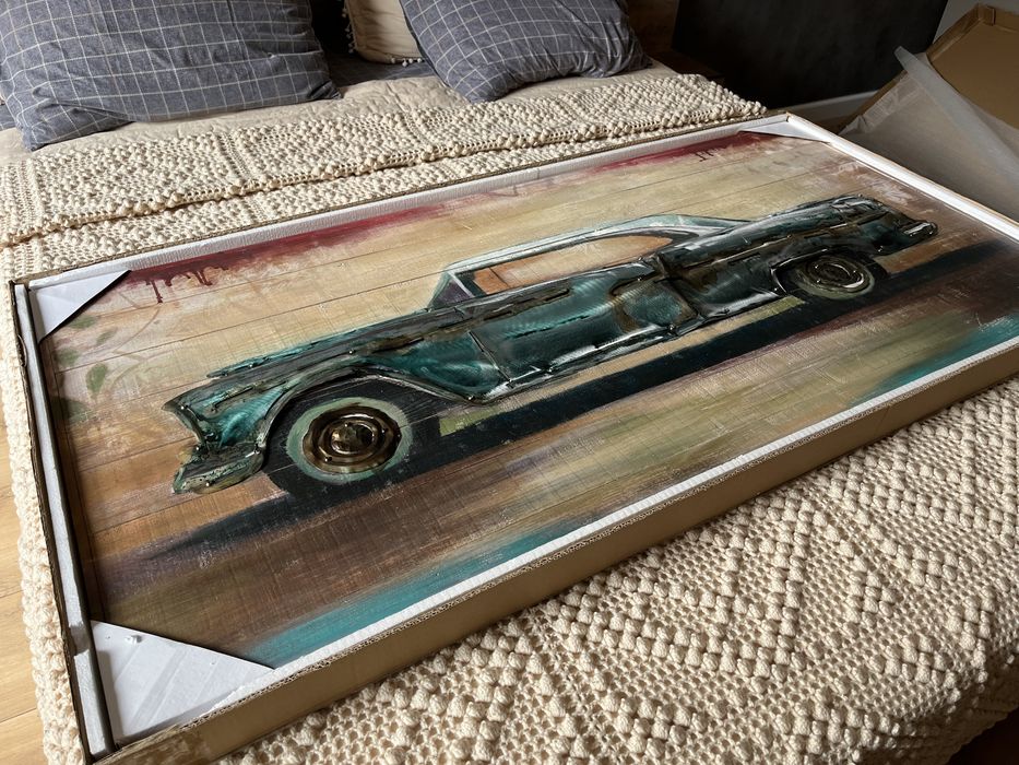 Картина дерево металл