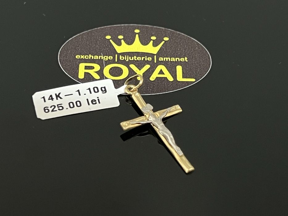 Bijuteria Royal CB : Pandant cruce aur 14k  1,10 grame