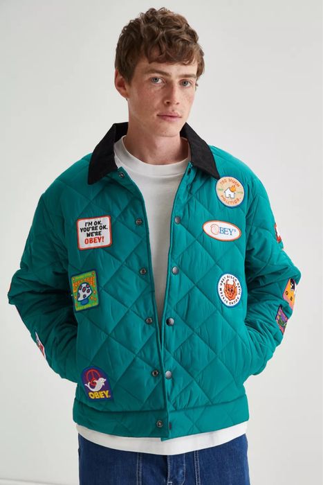 OBEY Collectors Quilted Jacket ОРИГИНАЛНО мъжко яке - М-L