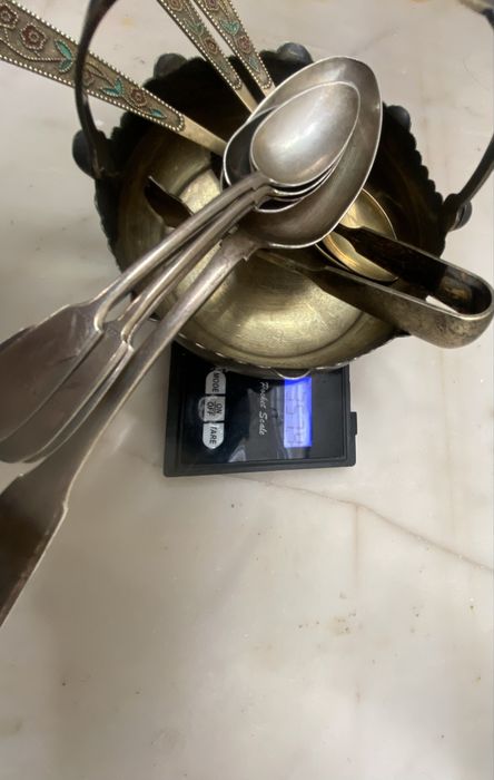 Серебряный набор антиквариат 84 и 875 проба 357,4 грамм