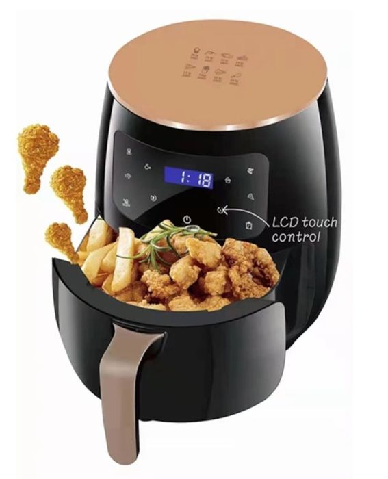 Friteuza cu aer cald,AirFryer digital, 6L,2400W, 8 Programe