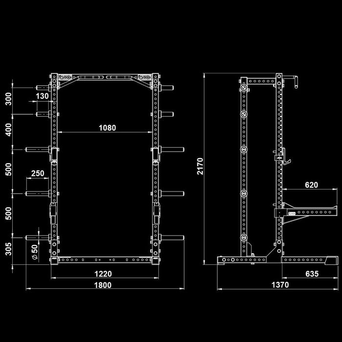Стойка Half Rack 780 с Разширение за Олимпийски Дискове / Фитнес Уред