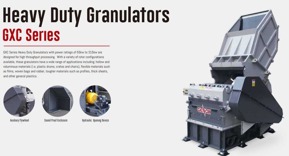 Дробилка для пластика, резину, волокна, кабель и цветные металлы.