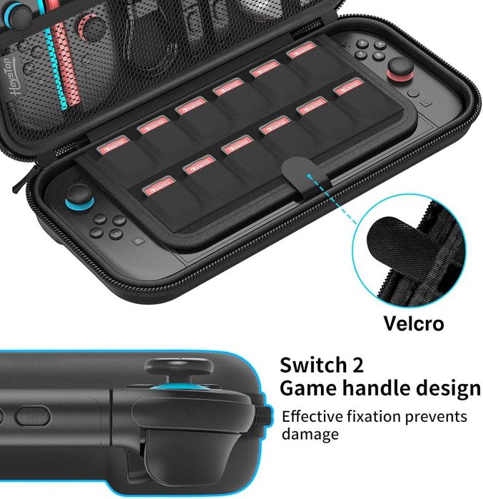 Husă geanta HEYSTOP Nintendo Switch 2 consolă accesorii,12 sloturi