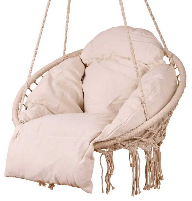 НАМАЛЕНА ЦЕНА! Висящ стол люлка хамак гнездо + меката част до 120кг