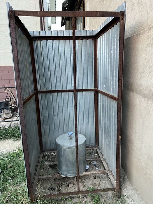 Душевой кабинка қаңылтыр бочкасымен