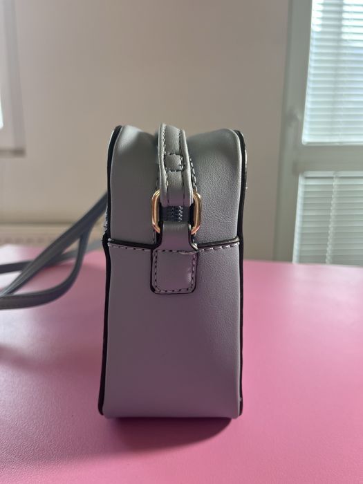 Светлосиня чанта от еко кожа