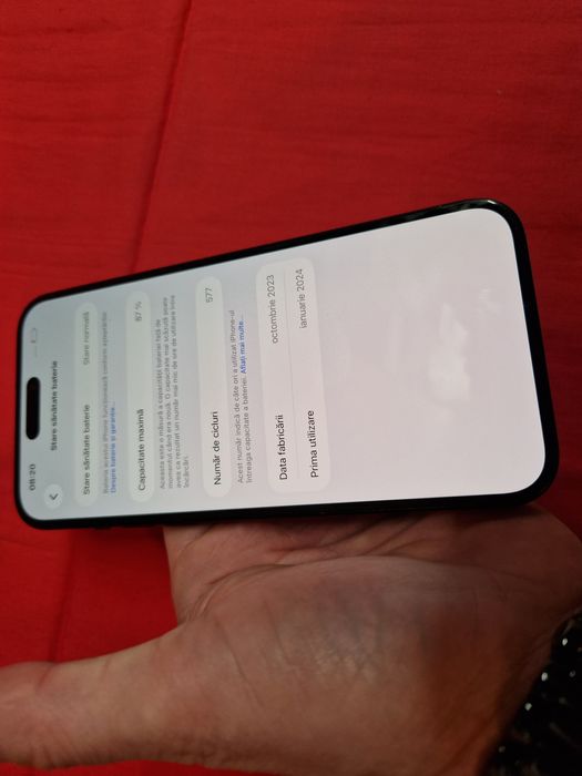 -Iphone 15lus, ca Nou, FID defect, 128Gb, 8Ram, Black Titanium, irepro