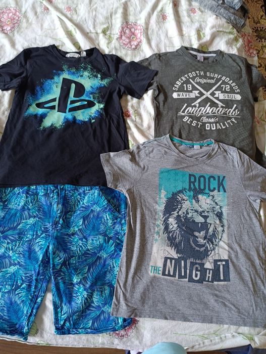 Детски летни дрехи 17 тениски и 8 ч. панталони