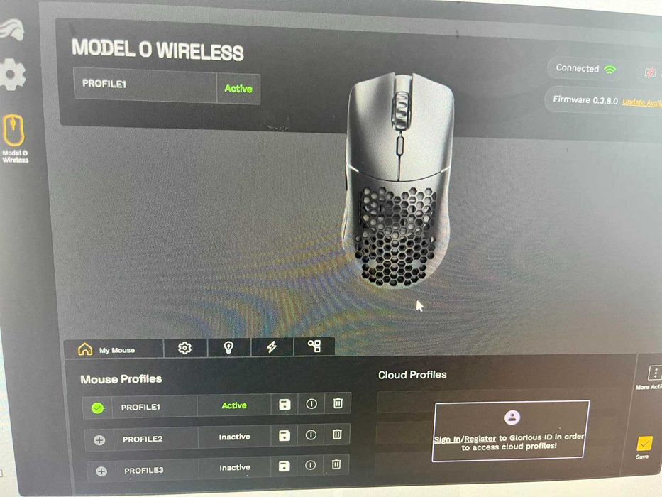 Мишка Glorious Model O Wireless (Matte Black) 40 евро без забележки + G skates!