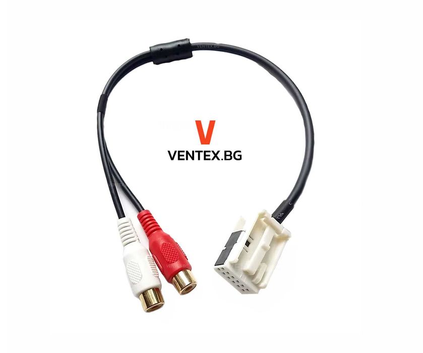 AUX към 2 RCA кабел за BMW – свързване на външен аудио източник