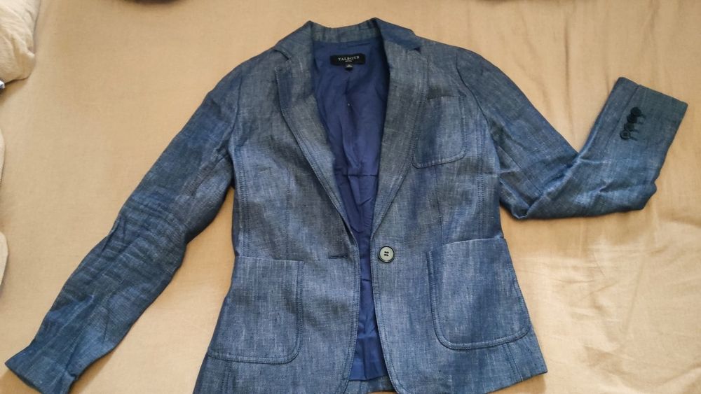Talbots, petite 2, Пиджак лен с хб подкладка