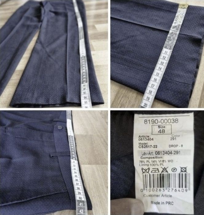 Pantaloni eleganți barbati, Drepti / Straight Fit - 48