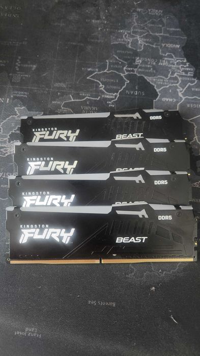 Оперативная память DDR5 32GB Kingston Fury Beast 6000 МГц, 4 планки