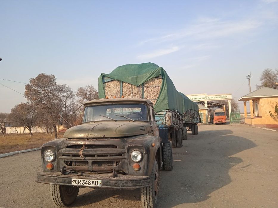 Зил 130, колхида хлопковоз 2 прицеп