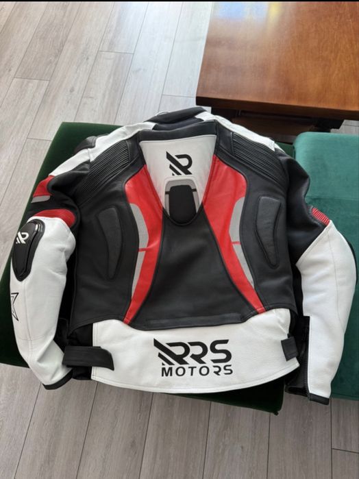 Geacă moto piele bovină RRS Motors L / protecții Level 2 / racing / touring