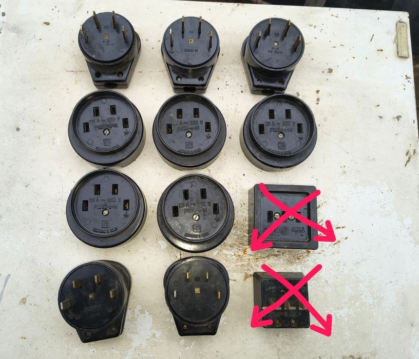 Розетка с вилкой ~380В