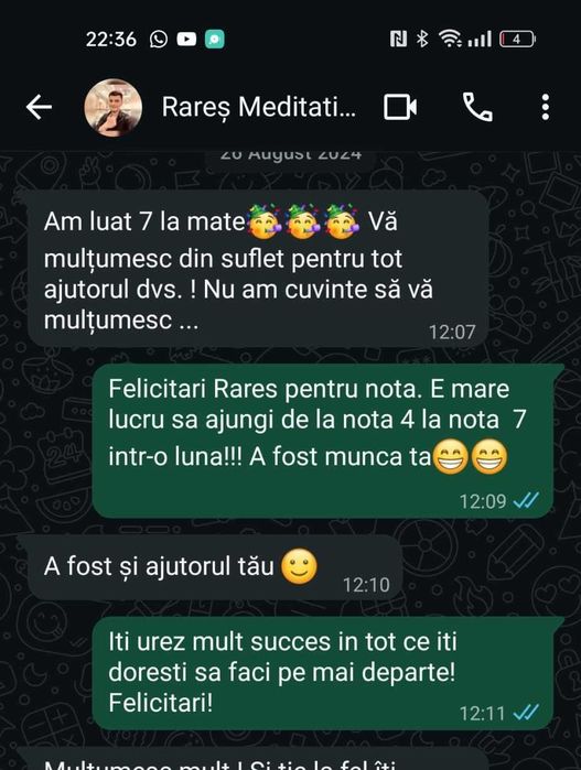 Meditatii Matematica/Informatica BAC August, clasele 5-12 Evaluarea Nationala