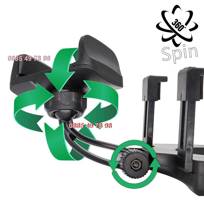 Телефон смартфон СТОЙКА ЗА ОГЛЕДАЛО на Кола Автомобил. Поставка държач