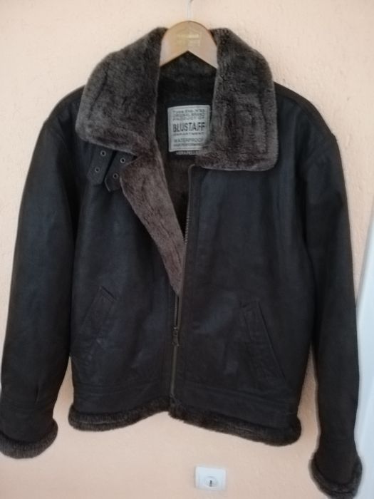Geaca piele bărbati cu blana Blustaff L