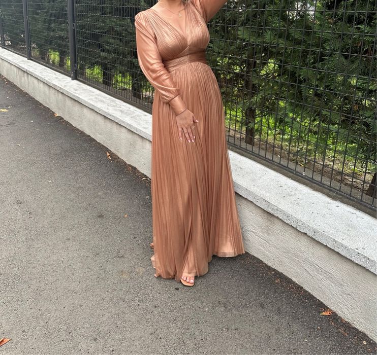 Rochie matase naturala White Lady