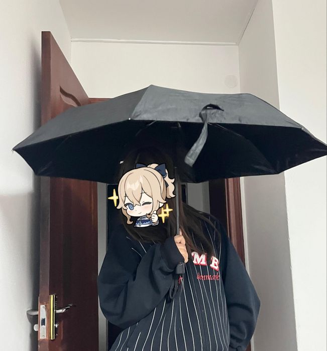 Складной зонт черного цвета