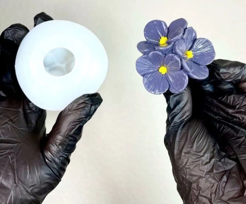 Молд тройник Фиалки