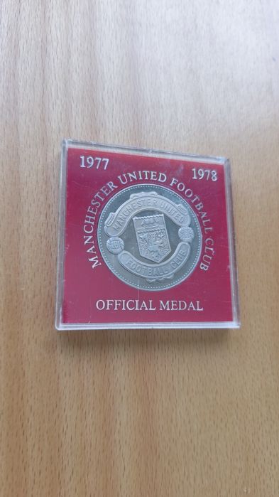 Рядък официален медал Манчестър Юнайтед (Manchester United) 1977-1978