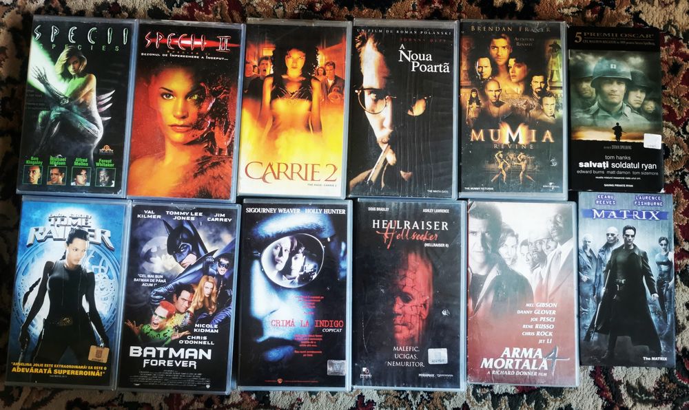 SUPER Filme VHS Carrie / Poltergeist / Hellraiser