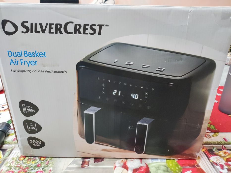 Двузонов фритюрник с горещ въздух Silvercrest SHLFD 2600 B1