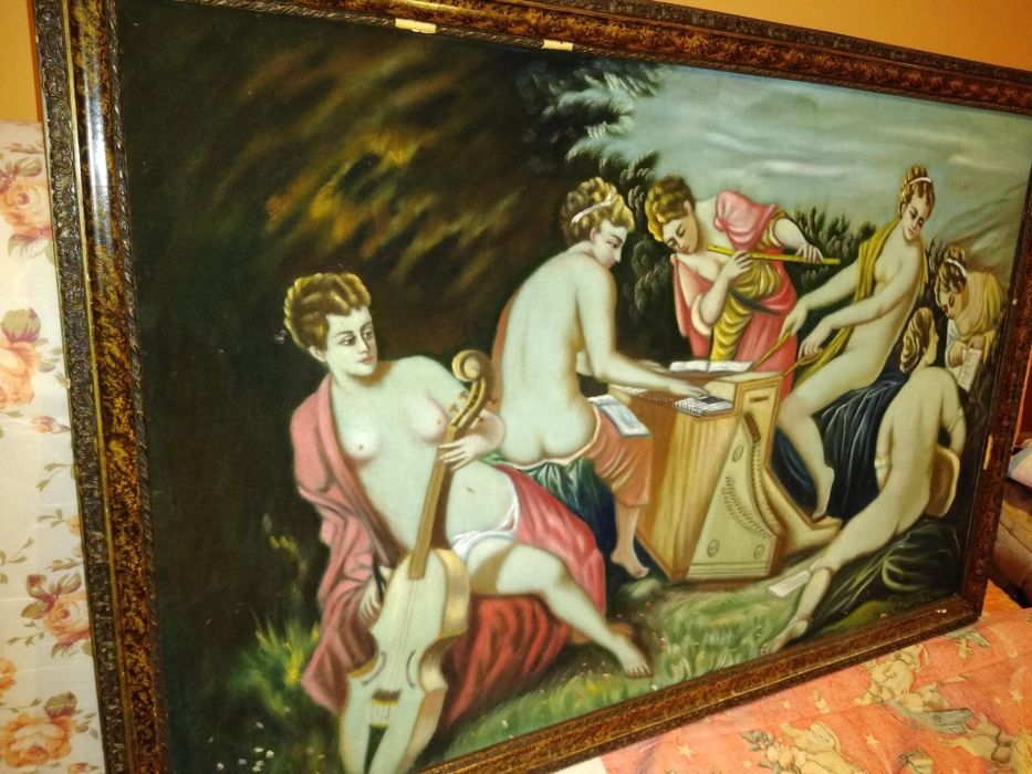 Vand Schimb Tablou Rar Pe Panza Ulei de R Marinescu dupa Tintoretto