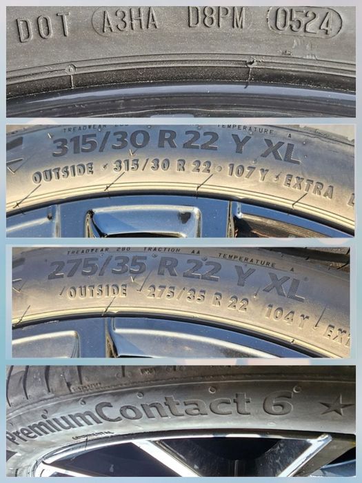 Jante BMW X5 G05 X6 G06 M black edition 315 30 22/275 35 22  DOT 2024