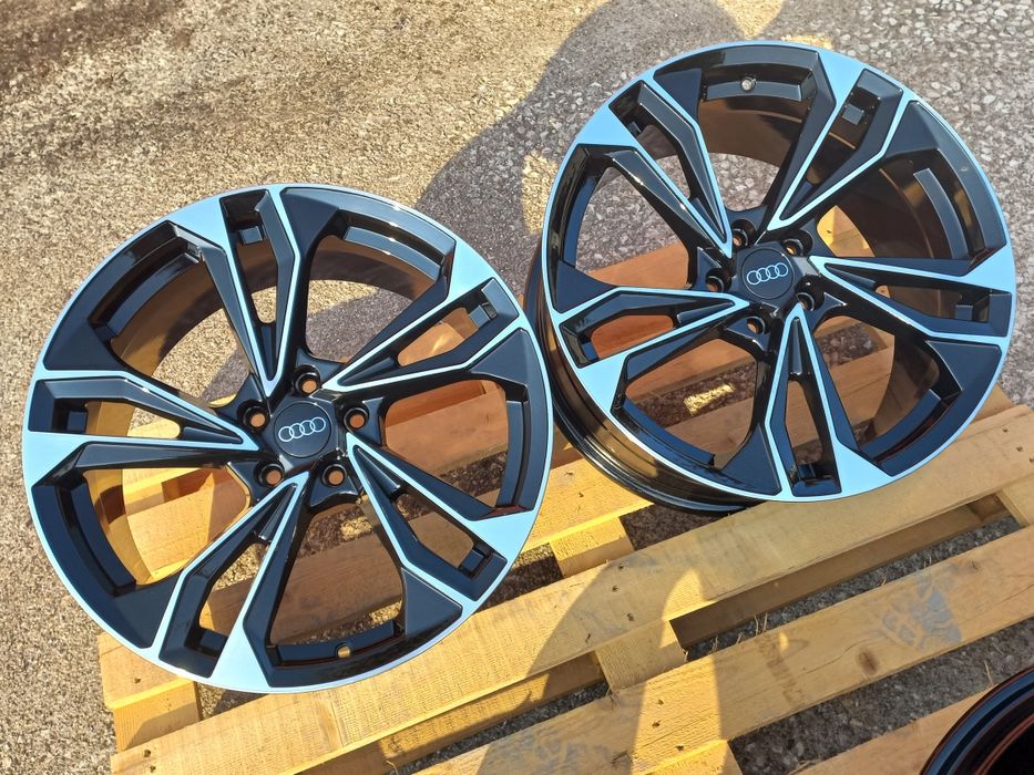 19 Audi RS25 8.5j et35 A4 A5 A6 A7 A8 Q3 Q5 Q7 Black Polish Чисто Нови