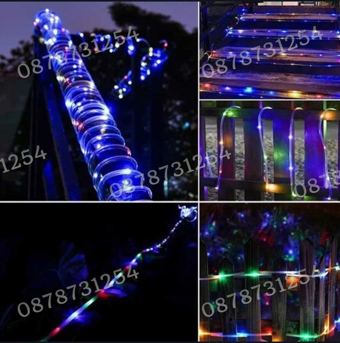 Многоцветен Лед Маркуч за Коледна Украса Водоустойчив  RGB