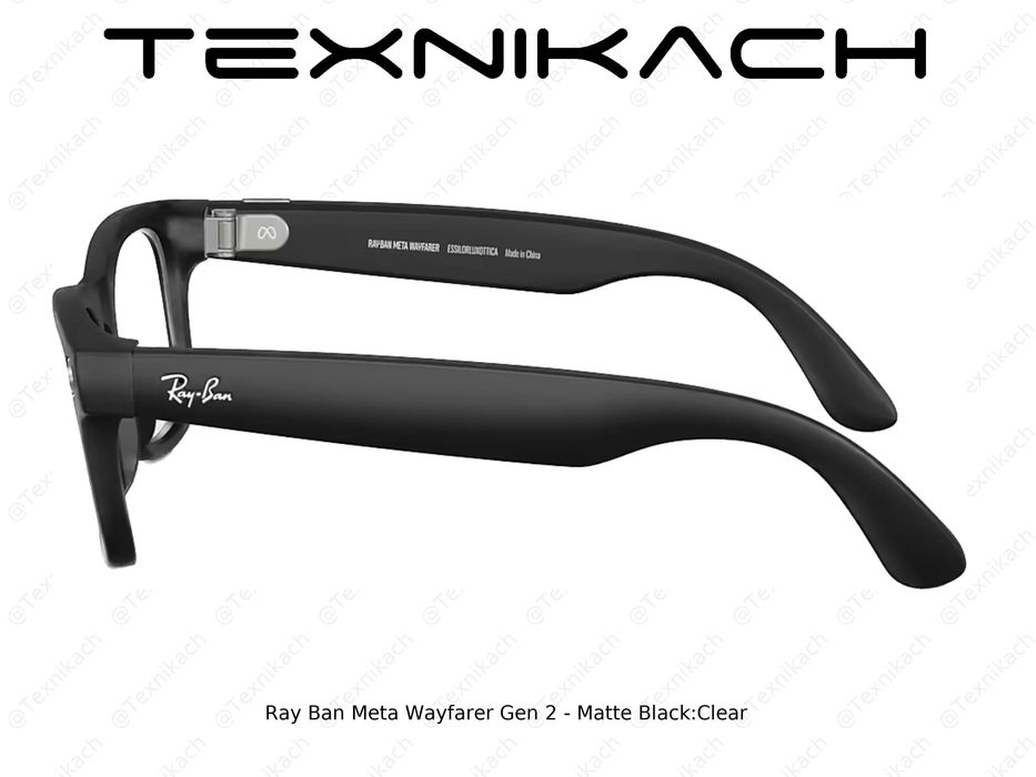 Новый • Ray Ban Meta Wayfarer (Gen 2) - Matte Black Clear • Доставка