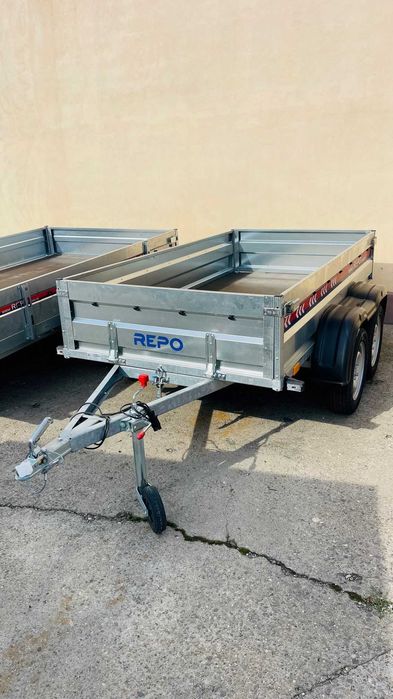 Remorca 750 kg Repo 1 si 2 axe, cu Prelata, Atv, Garantie 60 Luni