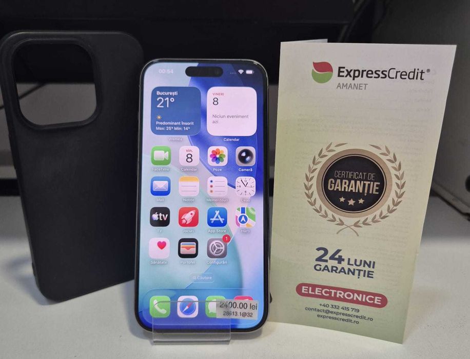 Telefon  Iphone 15 Pro (AG32 B.28613) Garantie 2 Ani !
