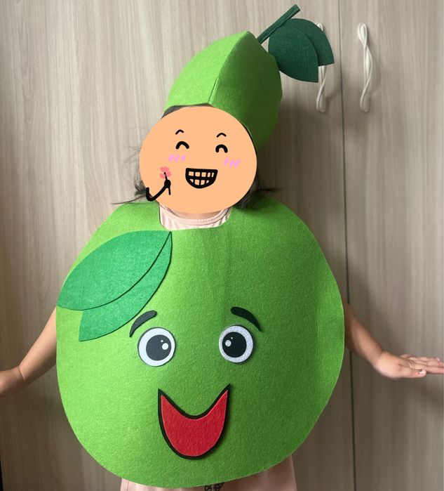 Детский костюм яблоко с шапочкой