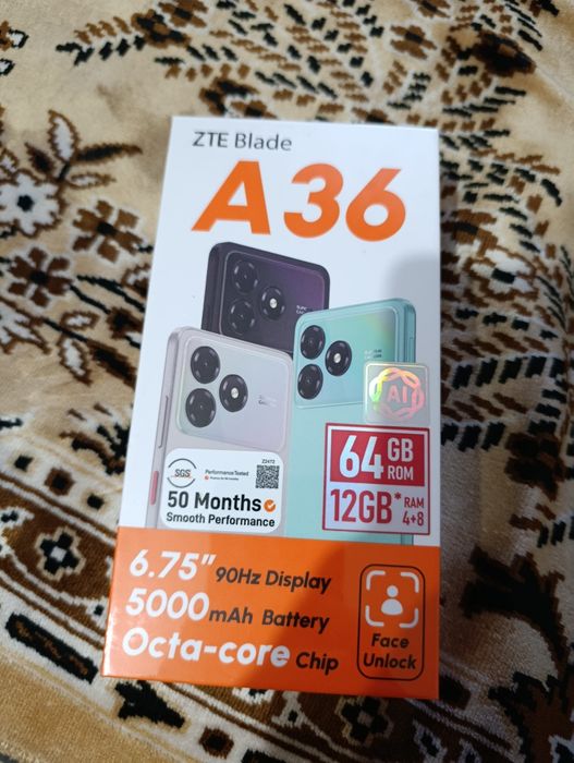 Zte blade A36 90герц 64 Гб 12 Гб ОЗУ полностью новый не распечатанный