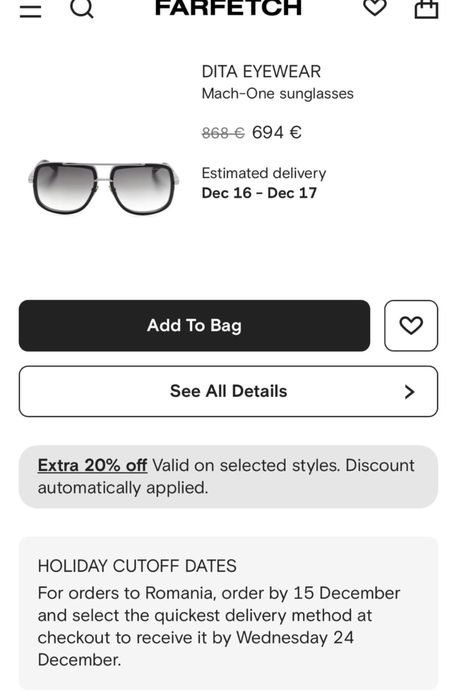 Ochelari de Soare Dita MACH ONE Titanium Special Edition