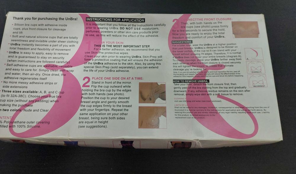 Самозалепващи сутиени Un Bra и Julimex