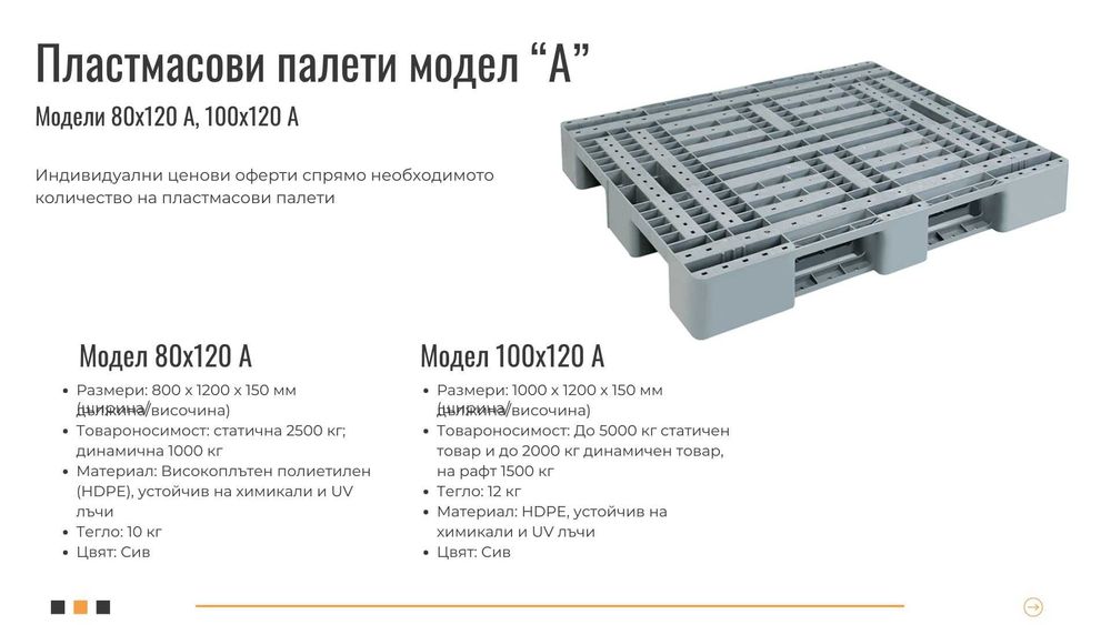 Пластмасови палети, НОВИ