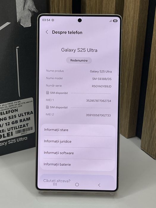 Samsung S25 Ultra 256Gb 12Gb ram Garantie / Factura #60311