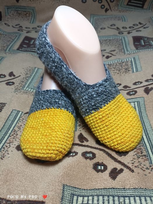 Вязаные  тапочки