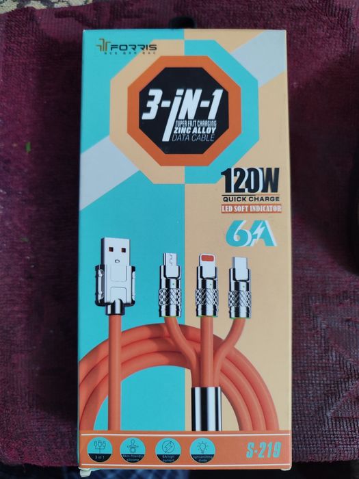 USB кабель зарядки 3 в 1