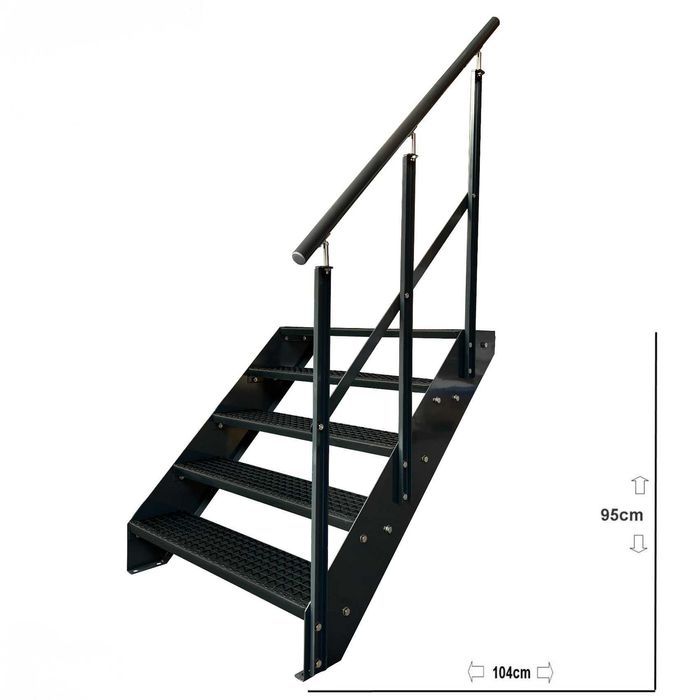 Метално стълбище 5 стъпала | Външни стълби | Поцинковано
