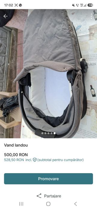 Vand landou culoare gri