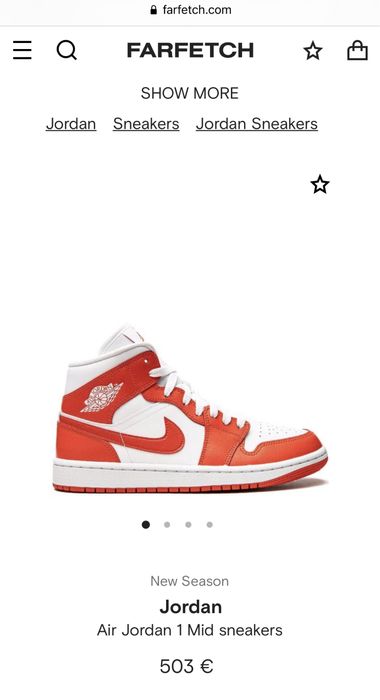 Adidasi Nike Air Jordan 1 Mid SE "Metallic Orange,noi.