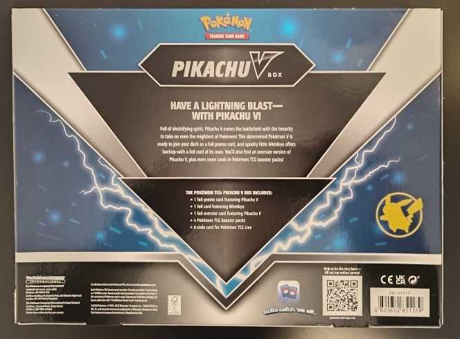 The Pokemon TCG: Pikachu V Box NEW SEALED